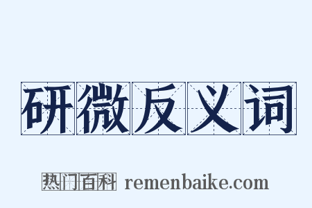 研微反义词是什么意思的图片